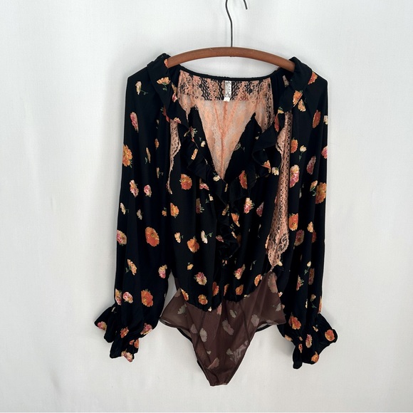 Intimately FP~ Floral Ruffle Lace Bodysuit - Picture 15 of 16